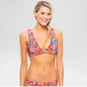 Tori Praver Women’s Bikini Set in Bright Mango Floral (size M)